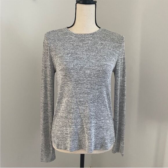 Banana Republic Luxespun Sweater size XS Light Grey Heathered Crew Neck Shirt - Picture 1 of 9